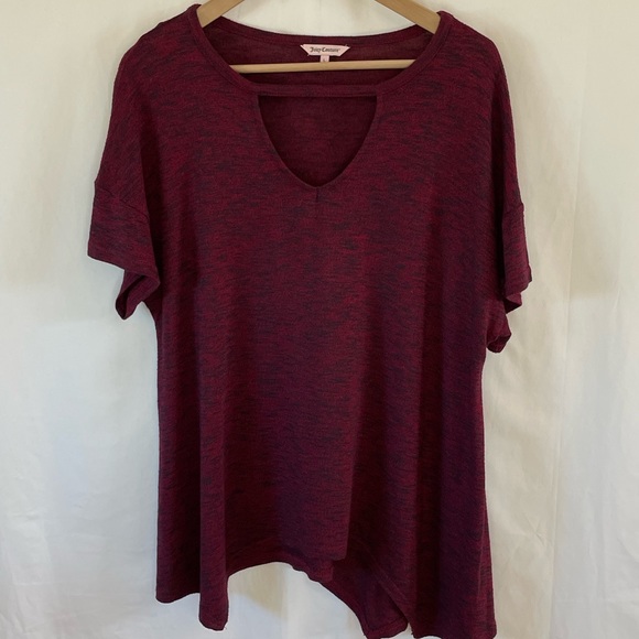 Juicy Couture Tops - Juicy Couture Women’s Asymmetrical Top Size Large Short Sleeves